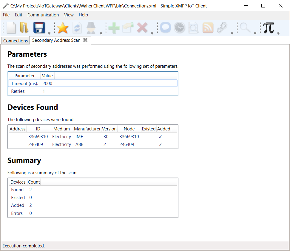 Query result
